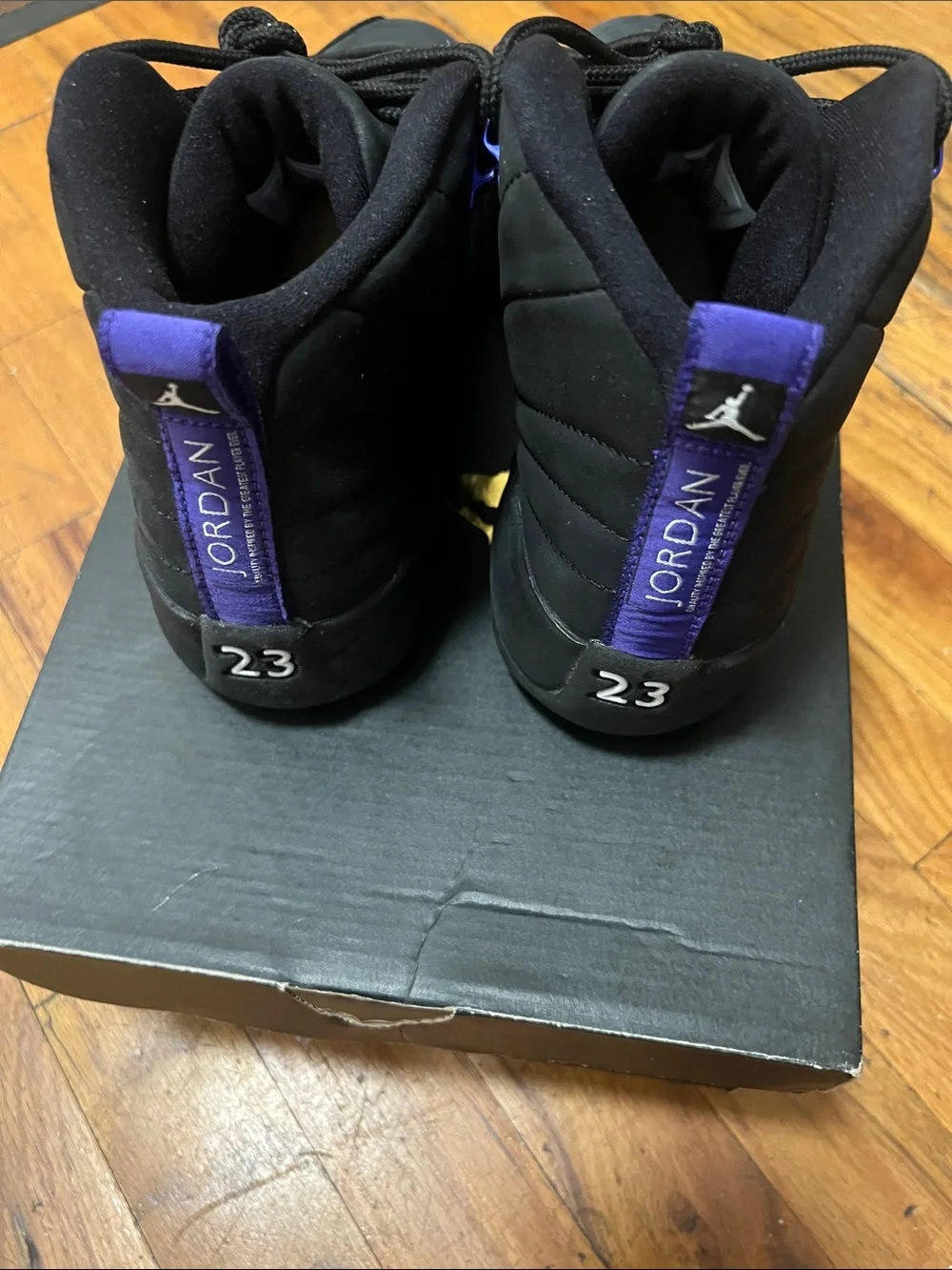 Jordan Men’s Black & Purple High-Top Sneakers